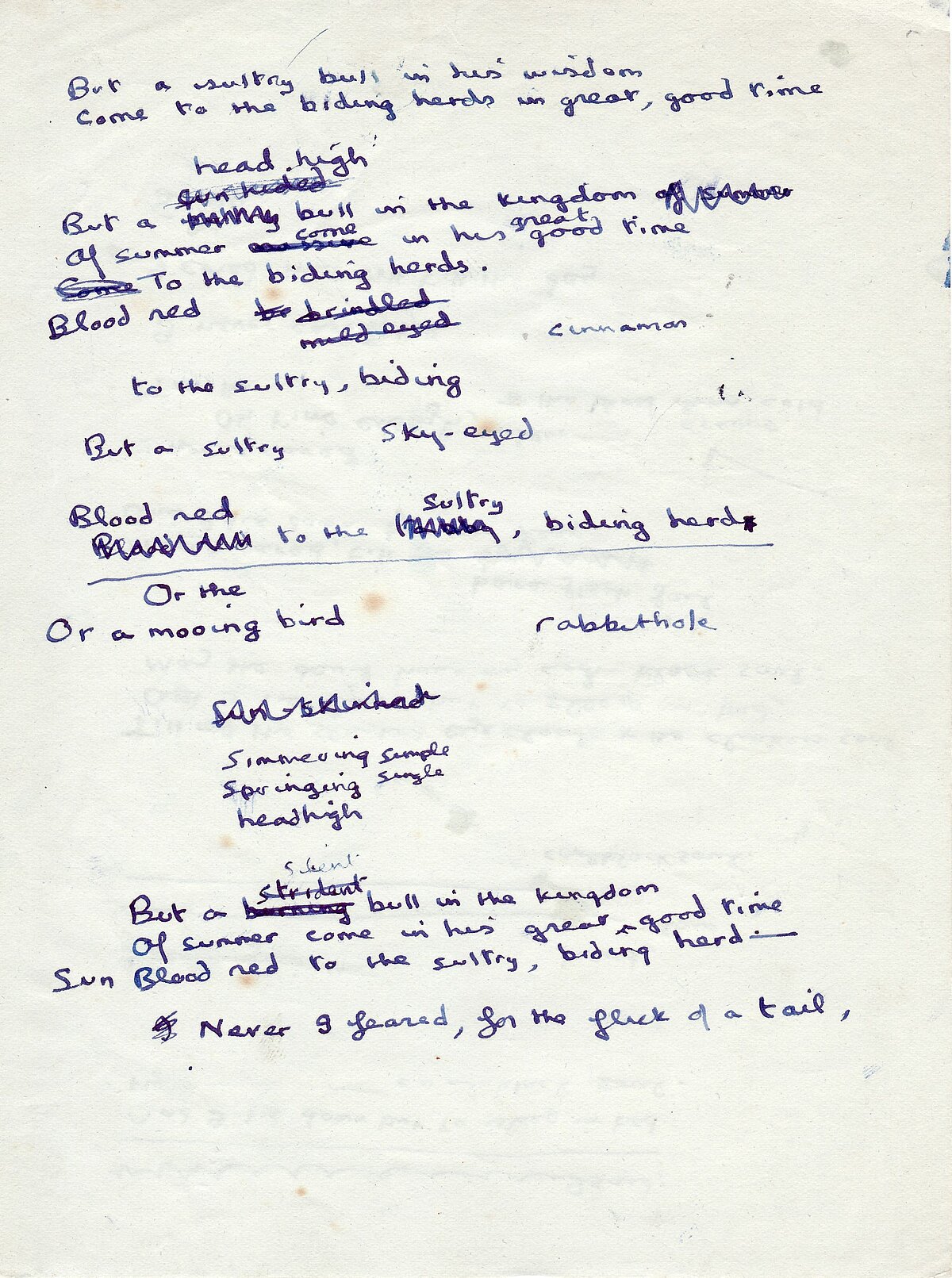 Detholiad o'r gerdd 'Lament'.