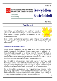 Newyddlen Gwirfoddolwyr Rhif 18