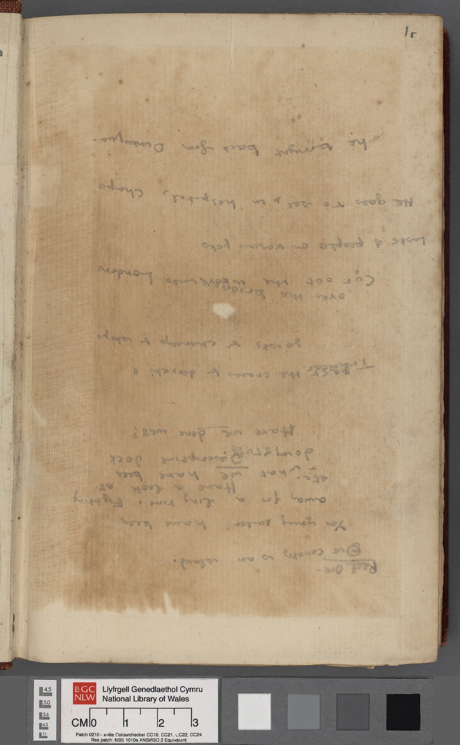 Draft of part of the script for the wartime propaganda film, 'Our Country'.