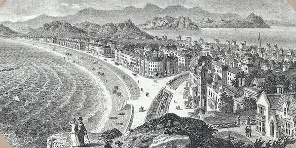 Ysgythriad o dref Llandudno