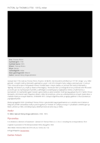 Thomas Picton Bywgraffiadur