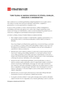 Torri Telerau ac Amodau (Ebrill 2026)