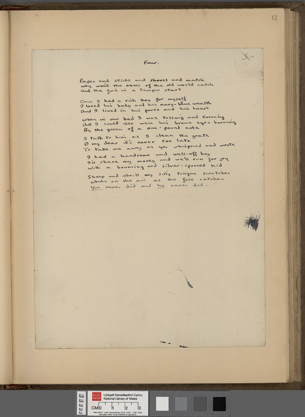 Copi enghreifftiol o lyfr ar y gweill gan Ezra Pound a fyddai'n dwyn y teitl 'The Complete Works of Guido Cavalcanti'. Mae'n cynnwys pedair cerdd a darn o ryddiaith gan Dylan Thomas, yn ogystal â dwy gerdd gan Vernon Watkins. I'w gweld yma yw'r gerdd 'Paper and Sticks'.