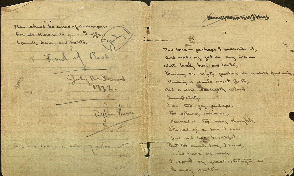 Tudalen gyntaf ac olaf Llyfr Nodiadau 1932.