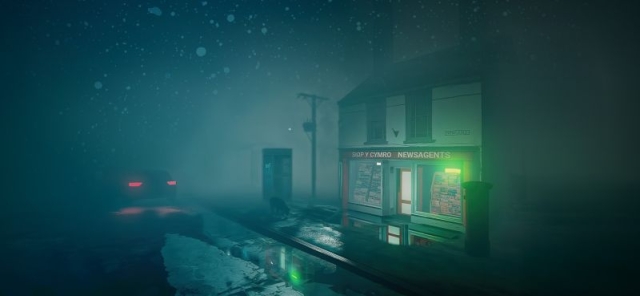 Golygfa o'r profiad realiti rhithwir h