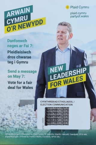 Deunydd ymgyrch etholiadol Plaid Cymru, 2026 h