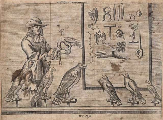 Llawlyfr hela, 'The Gentleman's Recreation : in four parts : viz. hunting, hawking, fowling, fishing' (1697) GJW 60 cc