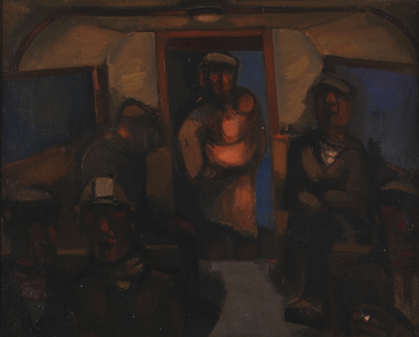 Miners' Bus, Josef Herman h